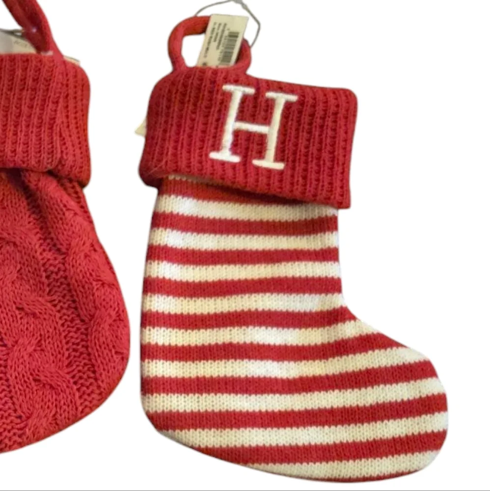Nordstrom C T H‎ Initial Knit Mini Stockings Set of 3 NWT